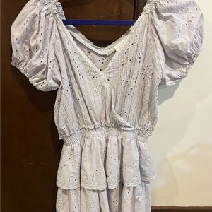 Isabelles Cabinet Strollin By Pale Smoke Eyelet dress size small